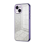 Custodia per telefono elettrolitica in polvere glitterata sfumata, For iPhone 15, For iPhone 14 Plus, For iPhone 14