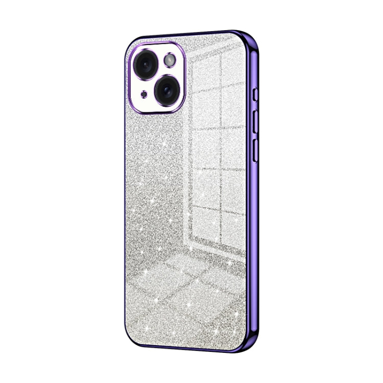 Custodia per telefono elettrolitica in polvere glitterata sfumata, For iPhone 15, For iPhone 14 Plus, For iPhone 14