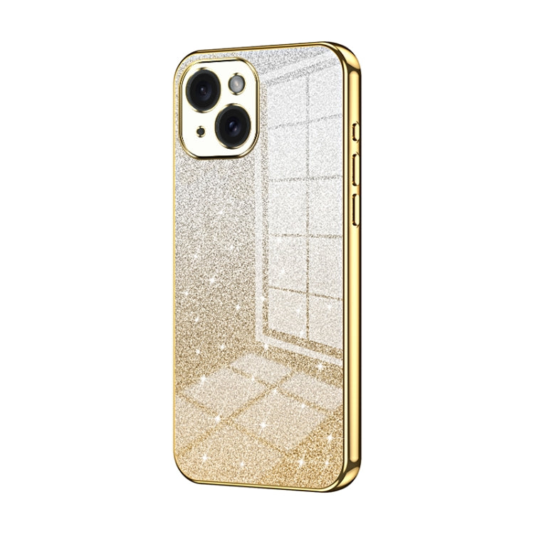 Custodia per telefono elettrolitica in polvere glitterata sfumata, For iPhone 15, For iPhone 14 Plus, For iPhone 14
