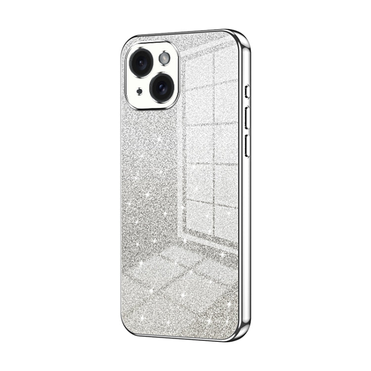 Custodia per telefono elettrolitica in polvere glitterata sfumata, For iPhone 15, For iPhone 14 Plus, For iPhone 14