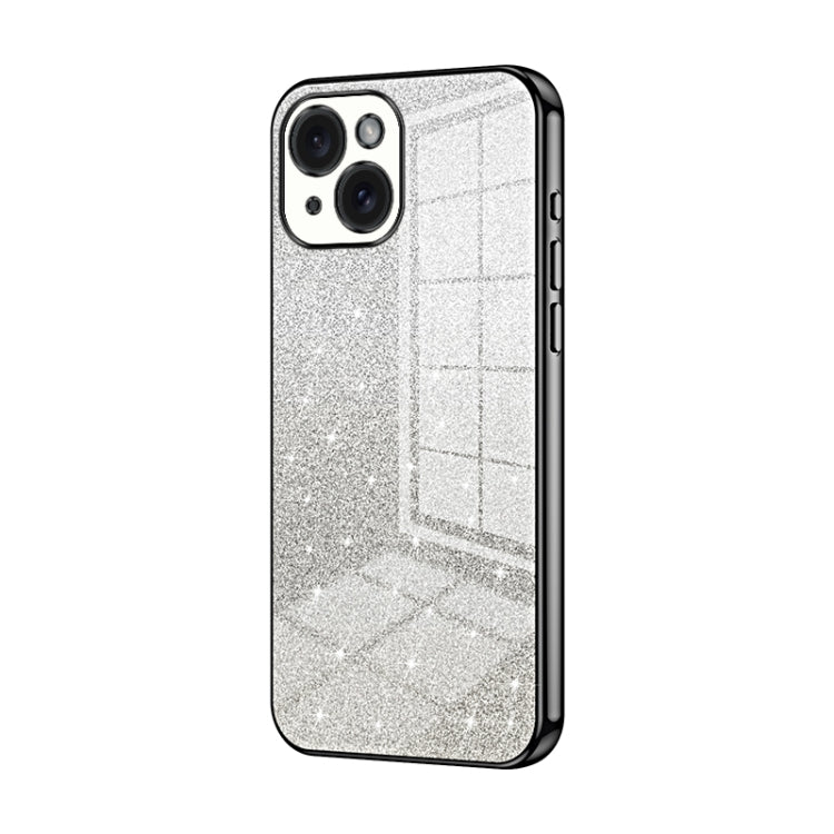 Custodia per telefono elettrolitica in polvere glitterata sfumata, For iPhone 15, For iPhone 14 Plus, For iPhone 14