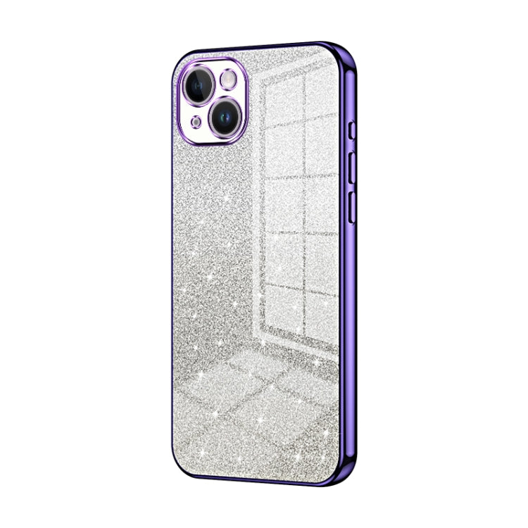 Custodia per telefono elettrolitica in polvere glitterata sfumata, For iPhone 15, For iPhone 14 Plus, For iPhone 14