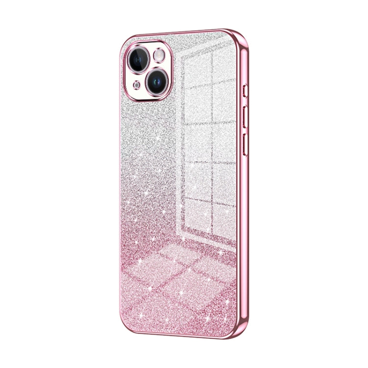 Custodia per telefono elettrolitica in polvere glitterata sfumata, For iPhone 15, For iPhone 14 Plus, For iPhone 14
