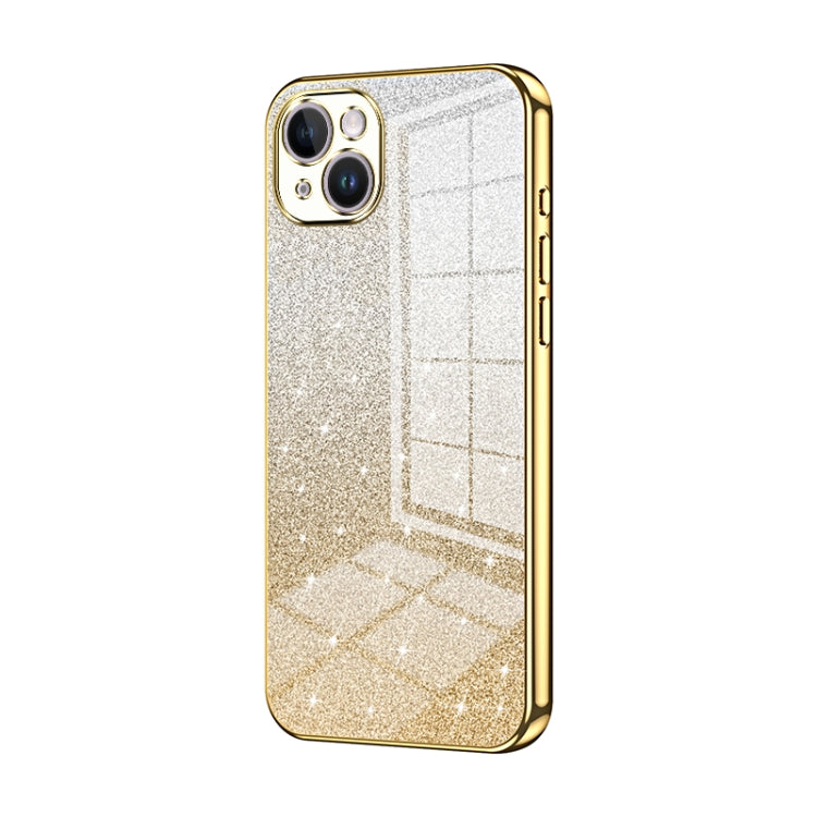 Custodia per telefono elettrolitica in polvere glitterata sfumata, For iPhone 15, For iPhone 14 Plus, For iPhone 14