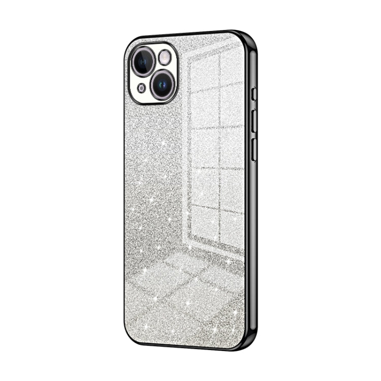 Custodia per telefono elettrolitica in polvere glitterata sfumata, For iPhone 15, For iPhone 14 Plus, For iPhone 14
