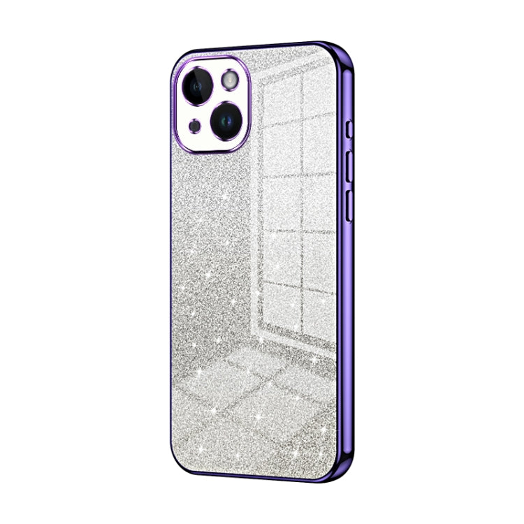 Custodia per telefono elettrolitica in polvere glitterata sfumata, For iPhone 15, For iPhone 14 Plus, For iPhone 14