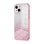 Custodia per telefono elettrolitica in polvere glitterata sfumata, For iPhone 15, For iPhone 14 Plus, For iPhone 14