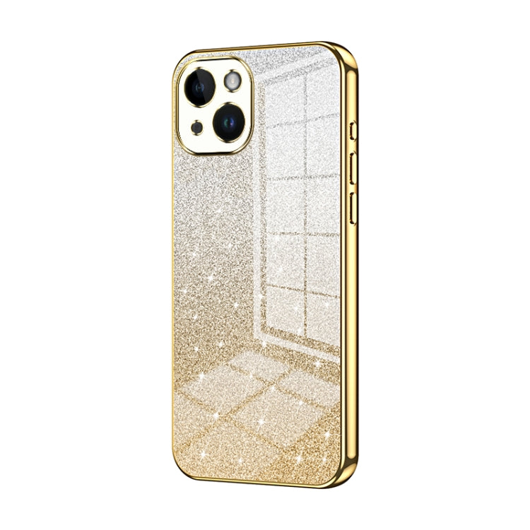 Custodia per telefono elettrolitica in polvere glitterata sfumata, For iPhone 15, For iPhone 14 Plus, For iPhone 14