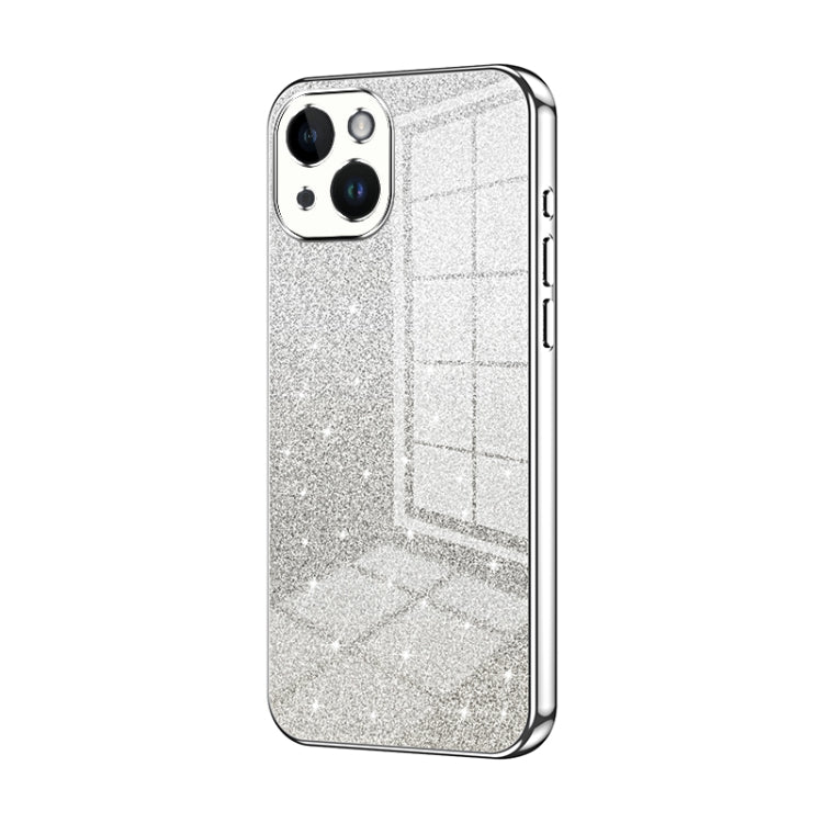 Custodia per telefono elettrolitica in polvere glitterata sfumata, For iPhone 15, For iPhone 14 Plus, For iPhone 14