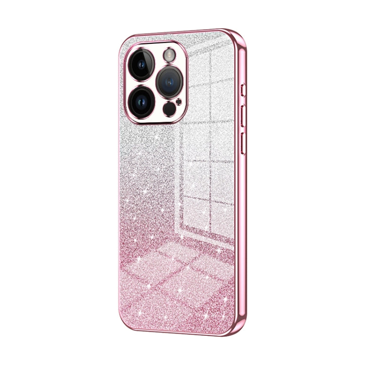 Custodia per telefono elettrolitica in polvere glitterata sfumata, For iPhone 14 Pro, For iPhone 14 Pro Max, For iPhone SE 2022 / 2020 / 8 / 7