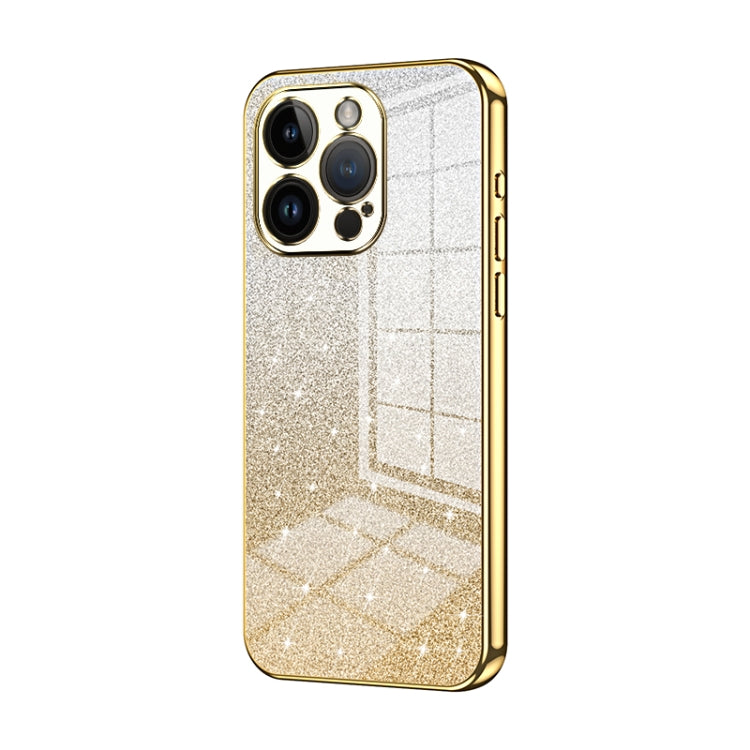 Custodia per telefono elettrolitica in polvere glitterata sfumata, For iPhone 14 Pro, For iPhone 14 Pro Max, For iPhone SE 2022 / 2020 / 8 / 7