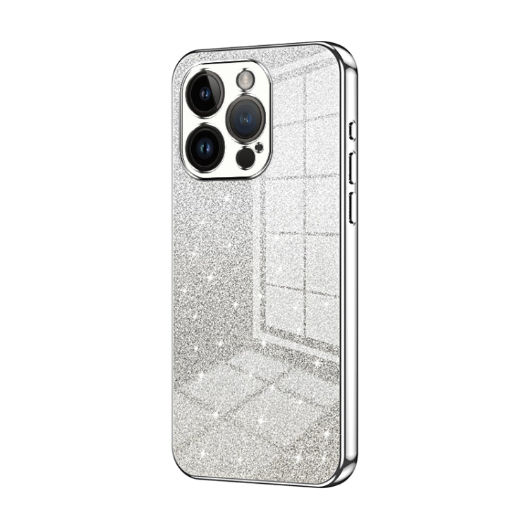 Custodia per telefono elettrolitica in polvere glitterata sfumata, For iPhone 14 Pro, For iPhone 14 Pro Max, For iPhone SE 2022 / 2020 / 8 / 7