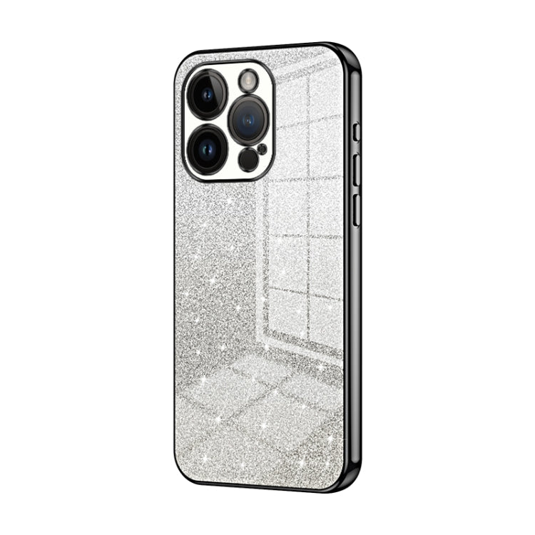 Custodia per telefono elettrolitica in polvere glitterata sfumata, For iPhone 14 Pro, For iPhone 14 Pro Max, For iPhone SE 2022 / 2020 / 8 / 7