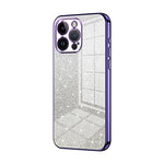 Custodia per telefono elettrolitica in polvere glitterata sfumata, For iPhone 14 Pro, For iPhone 14 Pro Max, For iPhone SE 2022 / 2020 / 8 / 7