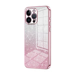 Custodia per telefono elettrolitica in polvere glitterata sfumata, For iPhone 14 Pro, For iPhone 14 Pro Max, For iPhone SE 2022 / 2020 / 8 / 7