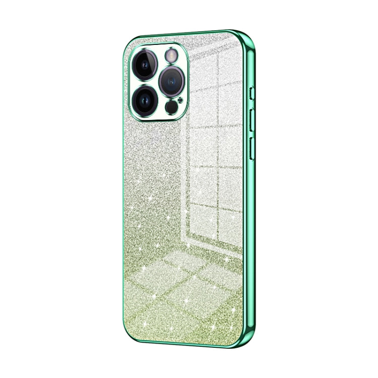 Custodia per telefono elettrolitica in polvere glitterata sfumata, For iPhone 14 Pro, For iPhone 14 Pro Max, For iPhone SE 2022 / 2020 / 8 / 7