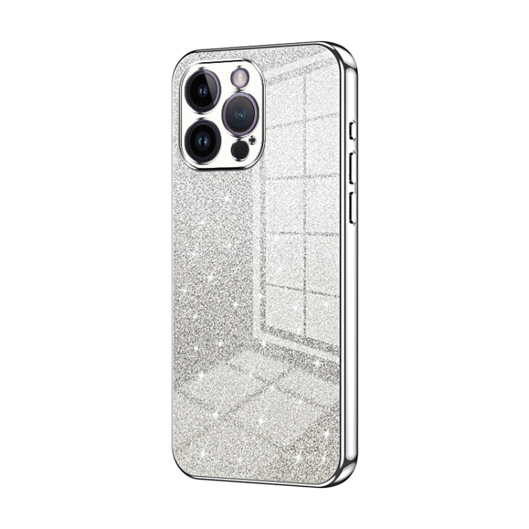 Custodia per telefono elettrolitica in polvere glitterata sfumata, For iPhone 14 Pro, For iPhone 14 Pro Max, For iPhone SE 2022 / 2020 / 8 / 7