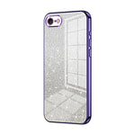 Custodia per telefono elettrolitica in polvere glitterata sfumata, For iPhone 14 Pro, For iPhone 14 Pro Max, For iPhone SE 2022 / 2020 / 8 / 7