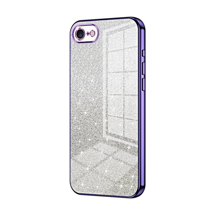 Custodia per telefono elettrolitica in polvere glitterata sfumata, For iPhone 14 Pro, For iPhone 14 Pro Max, For iPhone SE 2022 / 2020 / 8 / 7