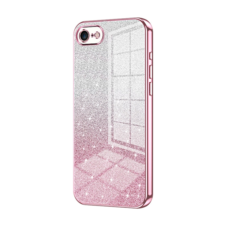 Custodia per telefono elettrolitica in polvere glitterata sfumata, For iPhone 14 Pro, For iPhone 14 Pro Max, For iPhone SE 2022 / 2020 / 8 / 7