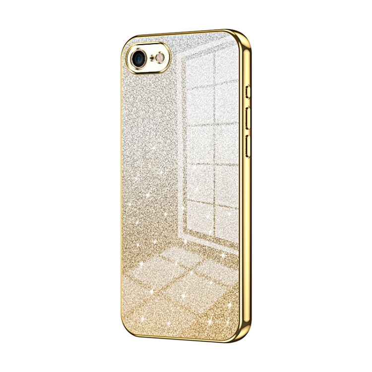 Custodia per telefono elettrolitica in polvere glitterata sfumata, For iPhone 14 Pro, For iPhone 14 Pro Max, For iPhone SE 2022 / 2020 / 8 / 7