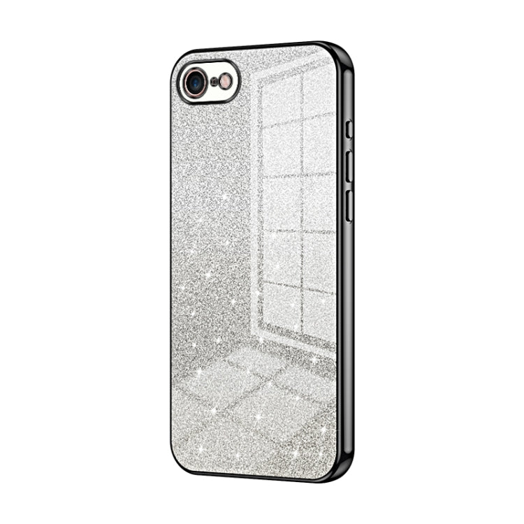 Custodia per telefono elettrolitica in polvere glitterata sfumata, For iPhone 14 Pro, For iPhone 14 Pro Max, For iPhone SE 2022 / 2020 / 8 / 7