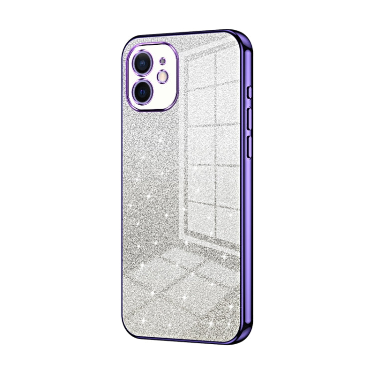 Custodia per telefono elettrolitica in polvere glitterata sfumata, For iPhone 12, For iPhone 12 Pro Max, For iPhone 12 Pro