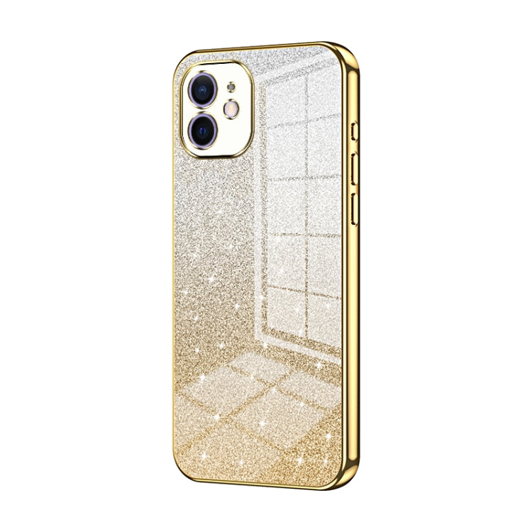 Custodia per telefono elettrolitica in polvere glitterata sfumata, For iPhone 12, For iPhone 12 Pro Max, For iPhone 12 Pro