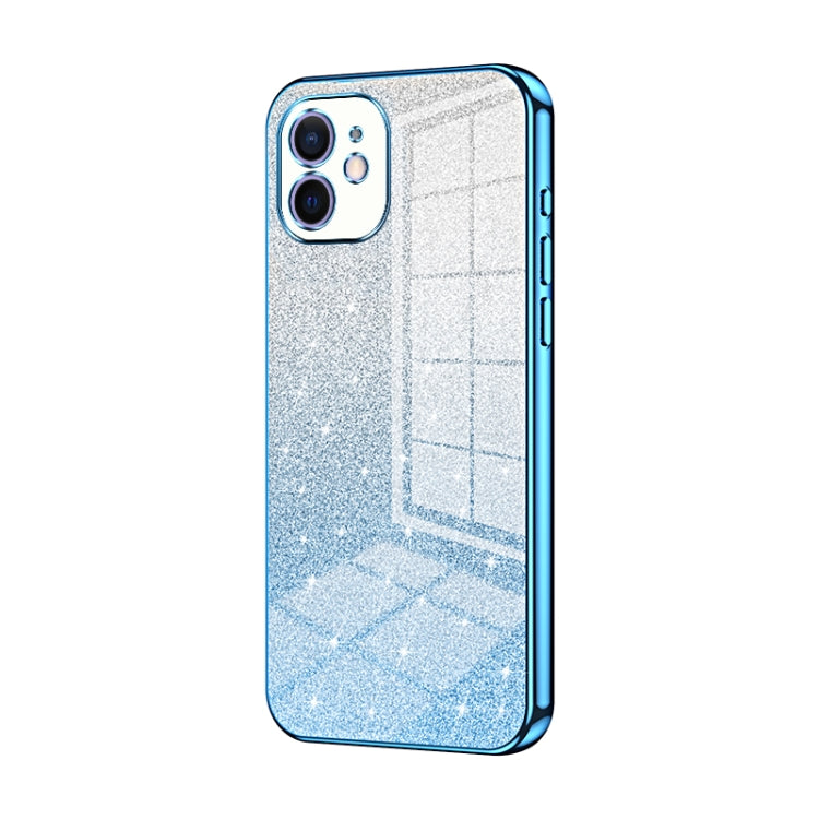 Custodia per telefono elettrolitica in polvere glitterata sfumata, For iPhone 12, For iPhone 12 Pro Max, For iPhone 12 Pro