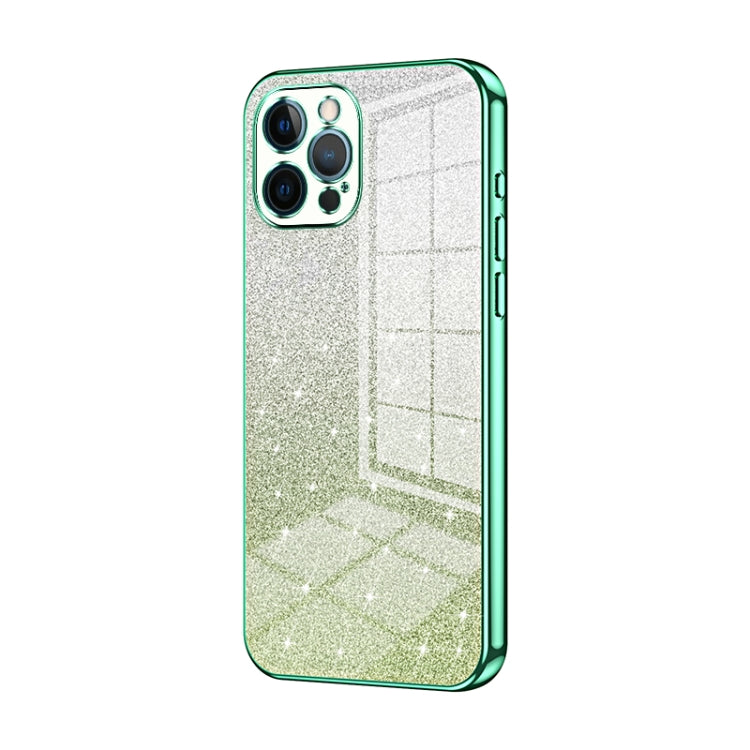 Custodia per telefono elettrolitica in polvere glitterata sfumata, For iPhone 12, For iPhone 12 Pro Max, For iPhone 12 Pro