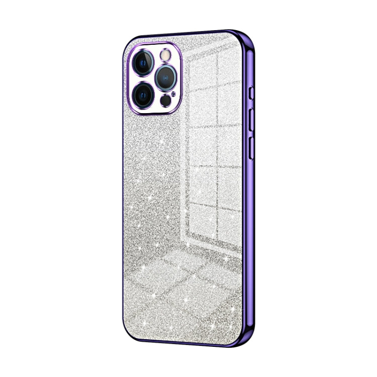 Custodia per telefono elettrolitica in polvere glitterata sfumata, For iPhone 12, For iPhone 12 Pro Max, For iPhone 12 Pro