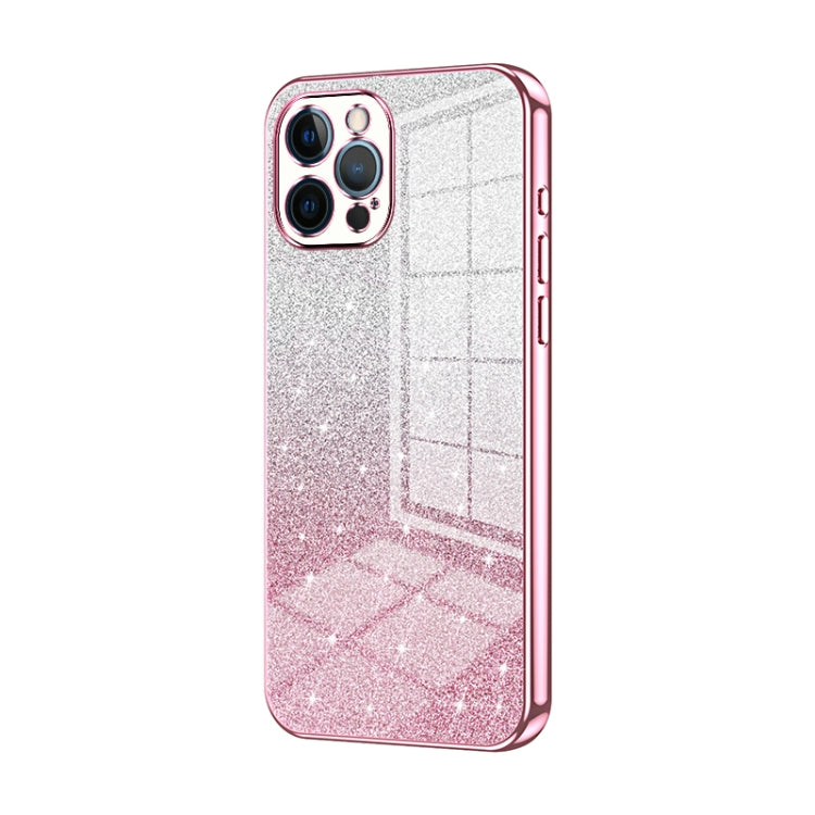 Custodia per telefono elettrolitica in polvere glitterata sfumata, For iPhone 12, For iPhone 12 Pro Max, For iPhone 12 Pro