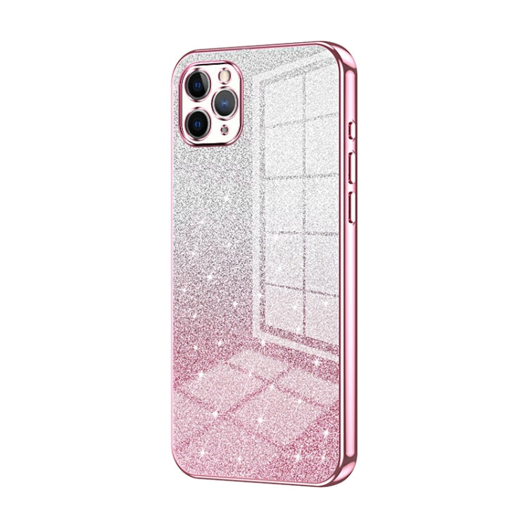 Custodia per telefono elettrolitica in polvere glitterata sfumata, For iPhone 11 Pro Max, For iPhone 11, For iPhone 11 Pro