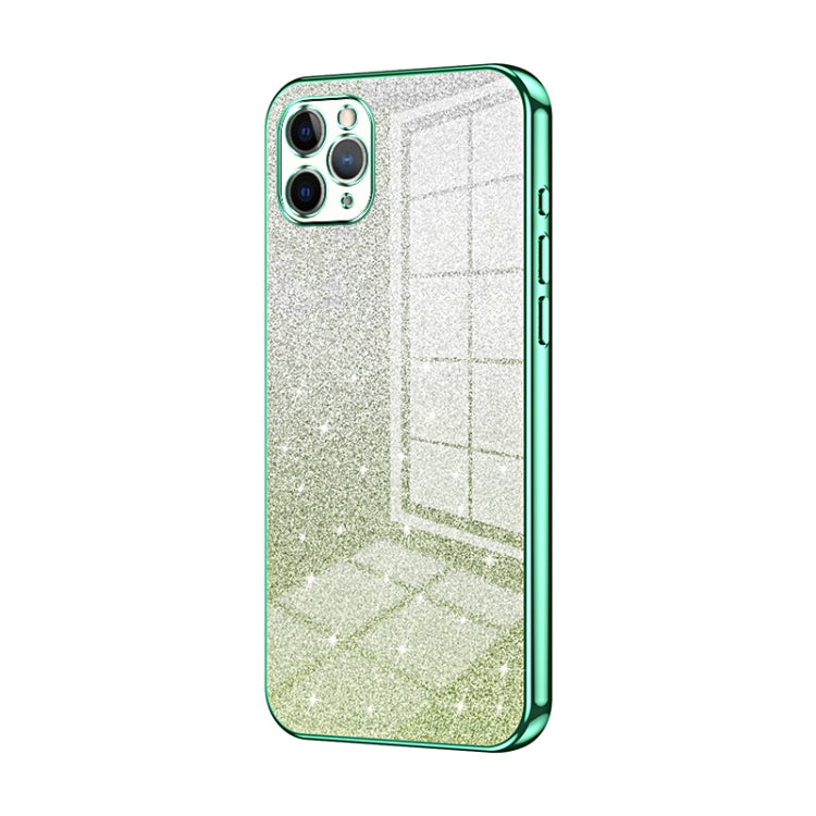 Custodia per telefono elettrolitica in polvere glitterata sfumata, For iPhone 11 Pro Max, For iPhone 11, For iPhone 11 Pro
