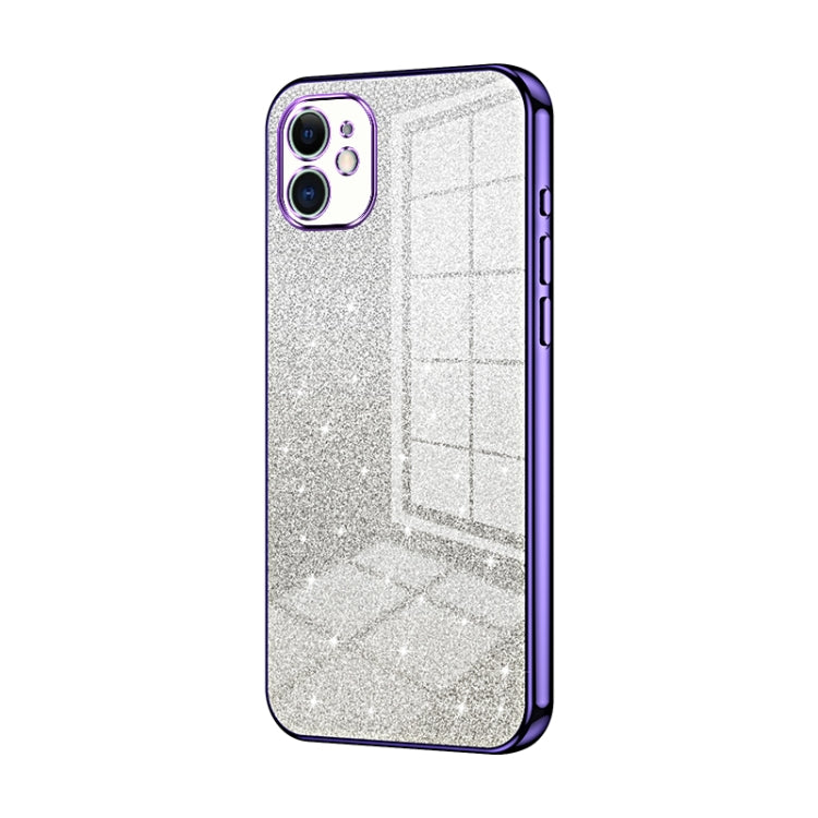Custodia per telefono elettrolitica in polvere glitterata sfumata, For iPhone 11 Pro Max, For iPhone 11, For iPhone 11 Pro