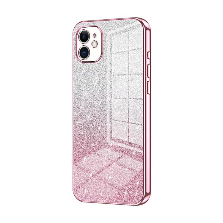 Custodia per telefono elettrolitica in polvere glitterata sfumata, For iPhone 11 Pro Max, For iPhone 11, For iPhone 11 Pro