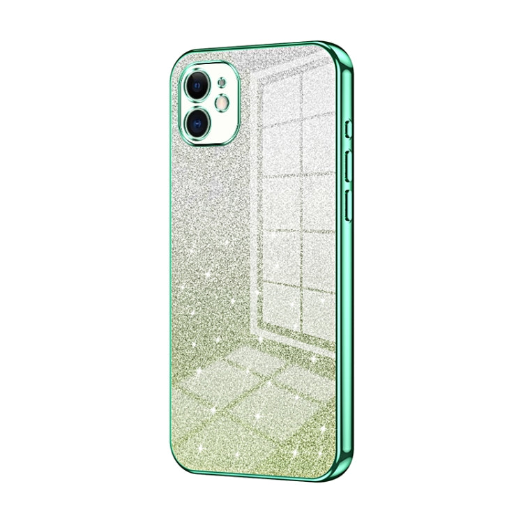 Custodia per telefono elettrolitica in polvere glitterata sfumata, For iPhone 11 Pro Max, For iPhone 11, For iPhone 11 Pro
