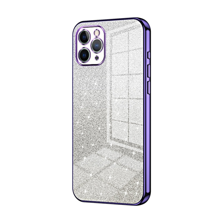 Custodia per telefono elettrolitica in polvere glitterata sfumata, For iPhone 11 Pro Max, For iPhone 11, For iPhone 11 Pro