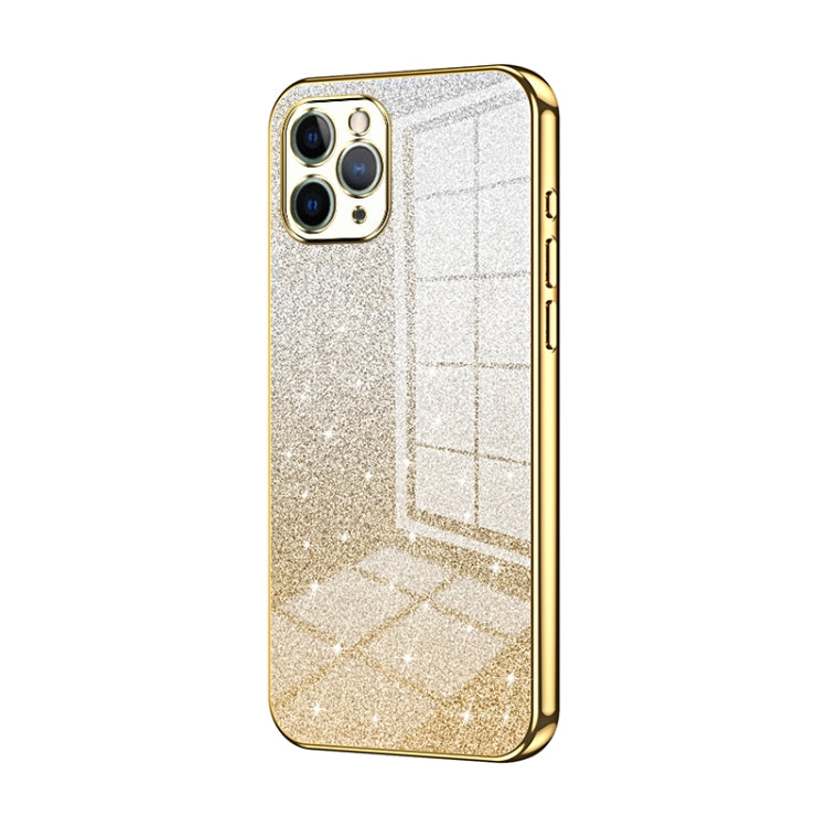 Custodia per telefono elettrolitica in polvere glitterata sfumata, For iPhone 11 Pro Max, For iPhone 11, For iPhone 11 Pro