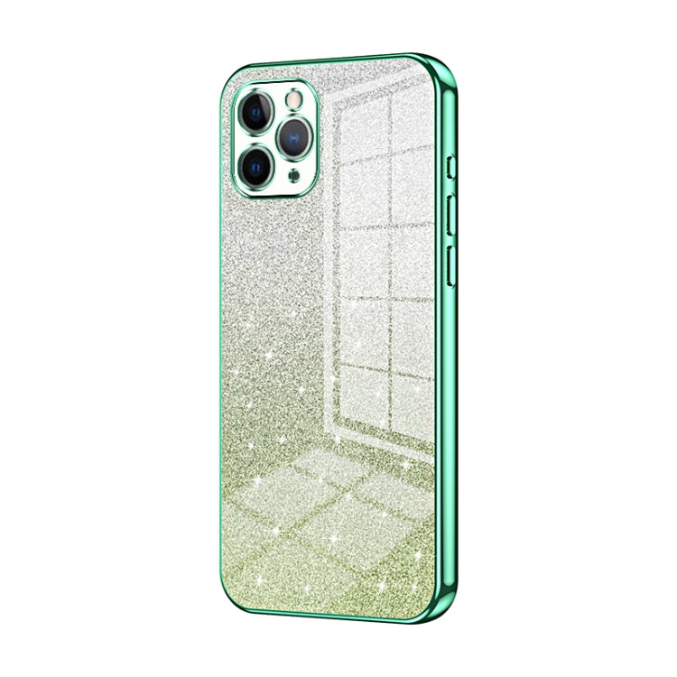 Custodia per telefono elettrolitica in polvere glitterata sfumata, For iPhone 11 Pro Max, For iPhone 11, For iPhone 11 Pro