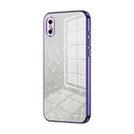 Custodia per telefono elettrolitica in polvere glitterata sfumata, For iPhone X / XS, For iPhone XR, For iPhone XS Max