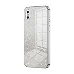 Custodia per telefono elettrolitica in polvere glitterata sfumata, For iPhone X / XS, For iPhone XR, For iPhone XS Max
