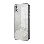 Custodia per telefono elettrolitica in polvere glitterata sfumata, For iPhone X / XS, For iPhone XR, For iPhone XS Max