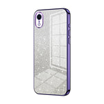 Custodia per telefono elettrolitica in polvere glitterata sfumata, For iPhone X / XS, For iPhone XR, For iPhone XS Max