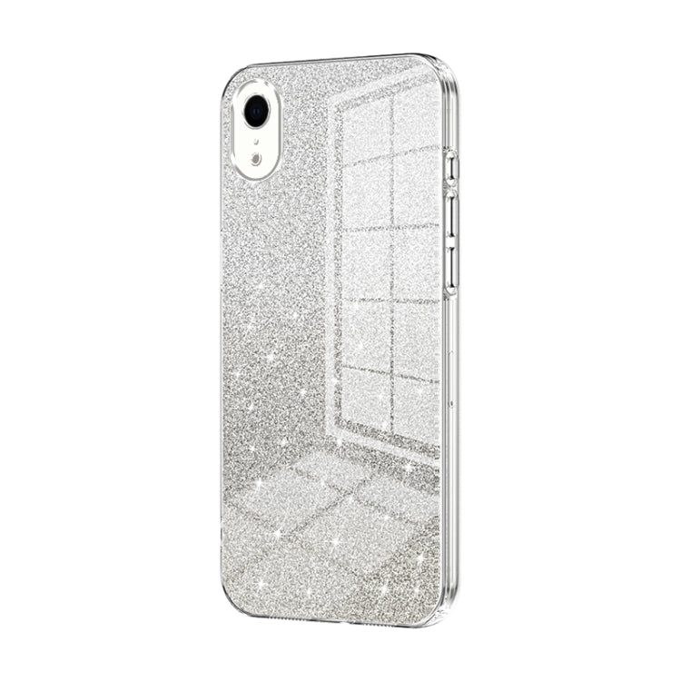 Custodia per telefono elettrolitica in polvere glitterata sfumata, For iPhone X / XS, For iPhone XR, For iPhone XS Max