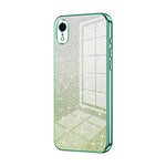 Custodia per telefono elettrolitica in polvere glitterata sfumata, For iPhone X / XS, For iPhone XR, For iPhone XS Max