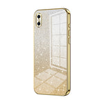 Custodia per telefono elettrolitica in polvere glitterata sfumata, For iPhone X / XS, For iPhone XR, For iPhone XS Max