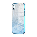 Custodia per telefono elettrolitica in polvere glitterata sfumata, For iPhone X / XS, For iPhone XR, For iPhone XS Max