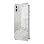 Custodia per telefono elettrolitica in polvere glitterata sfumata, For iPhone X / XS, For iPhone XR, For iPhone XS Max