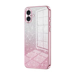 Custodia per telefono elettrolitica in polvere glitterata sfumata, For iPhone 16 Pro, For iPhone 16 Plus, For iPhone 16